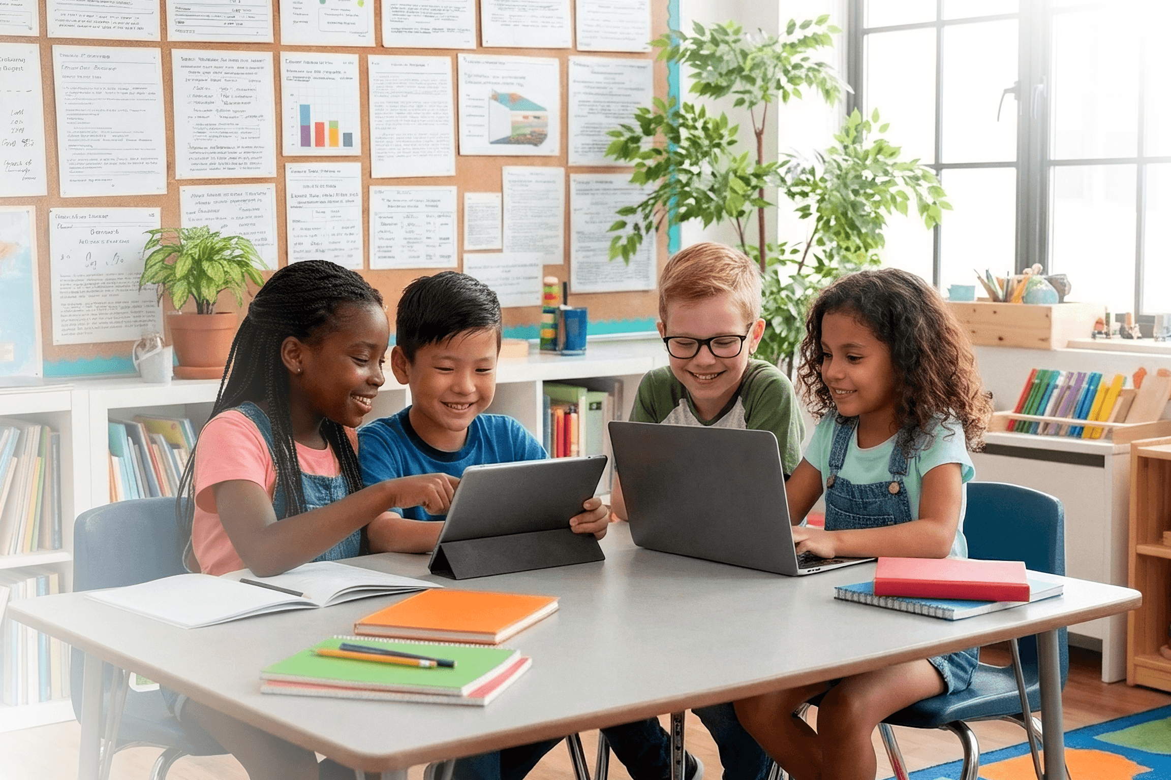 Children learning in classroom